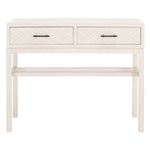 Safavieh Ajana 2 Drawer Console, CNS5709 - Distressed White W/Distressed White Drawer