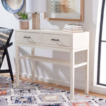 Safavieh Ajana 2 Drawer Console, CNS5709 - Distressed White W/Distressed White Drawer