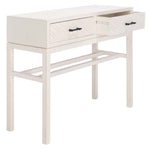 Safavieh Ajana 2 Drawer Console, CNS5709 - Distressed White W/Distressed White Drawer