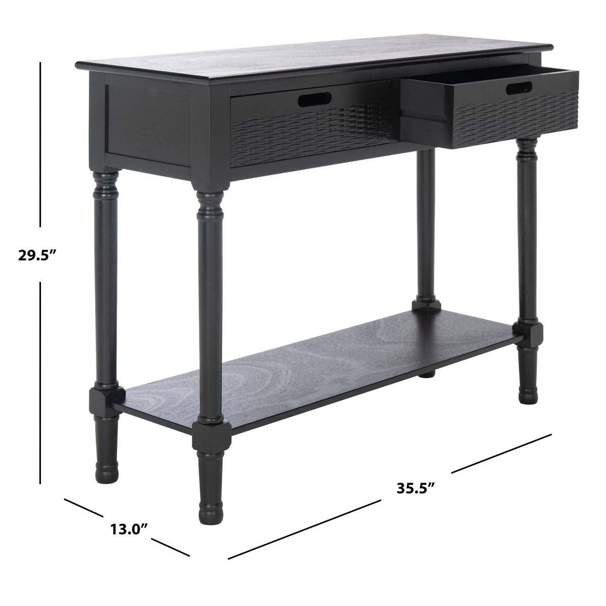 Safavieh Landers 2 Drawer Console, CNS5710 - Black