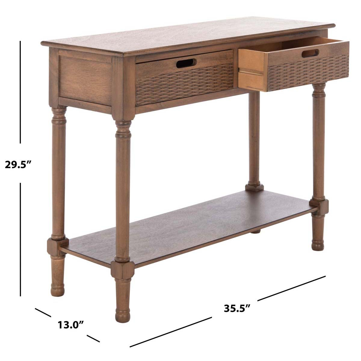 Safavieh Landers 2 Drawer Console, CNS5710 - Brown