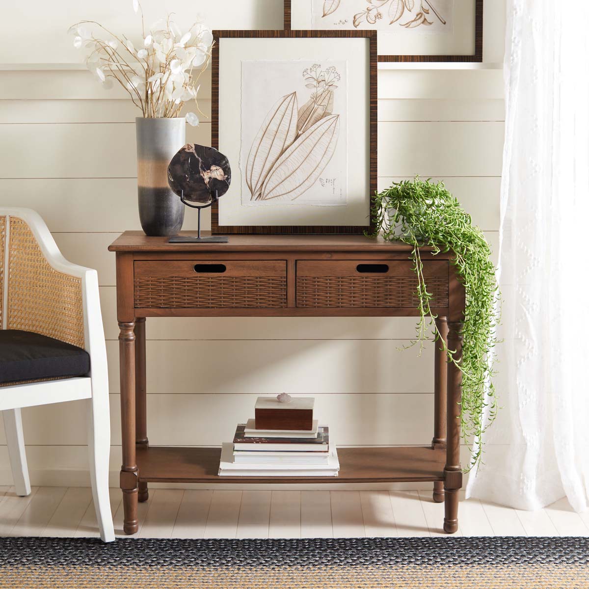 Safavieh Landers 2 Drawer Console, CNS5710 - Brown