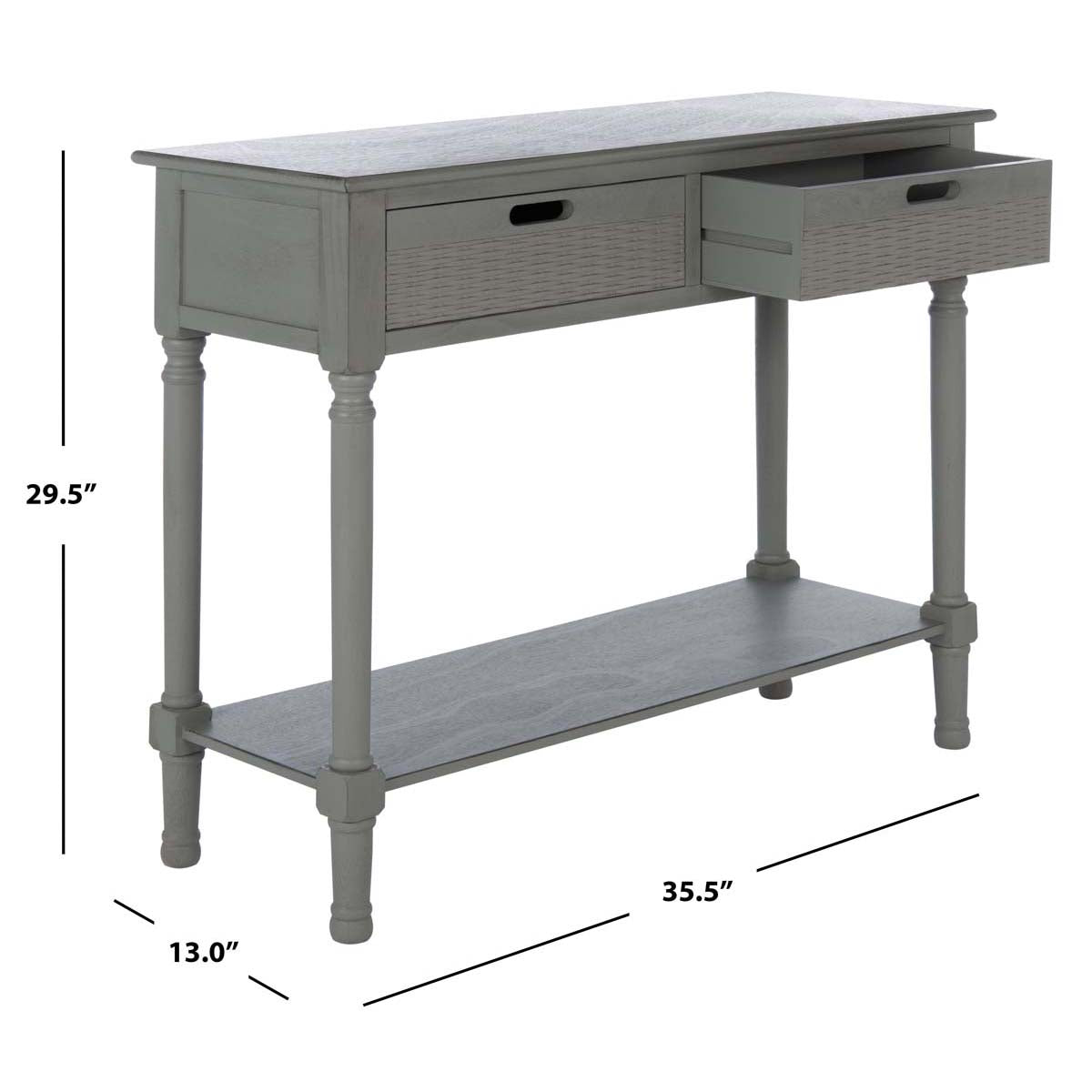 Safavieh Landers 2 Drawer Console, CNS5710 - Distressed Grey
