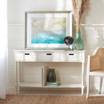 Safavieh Landers 3 Drawer Console, CNS5711 - Distressed White