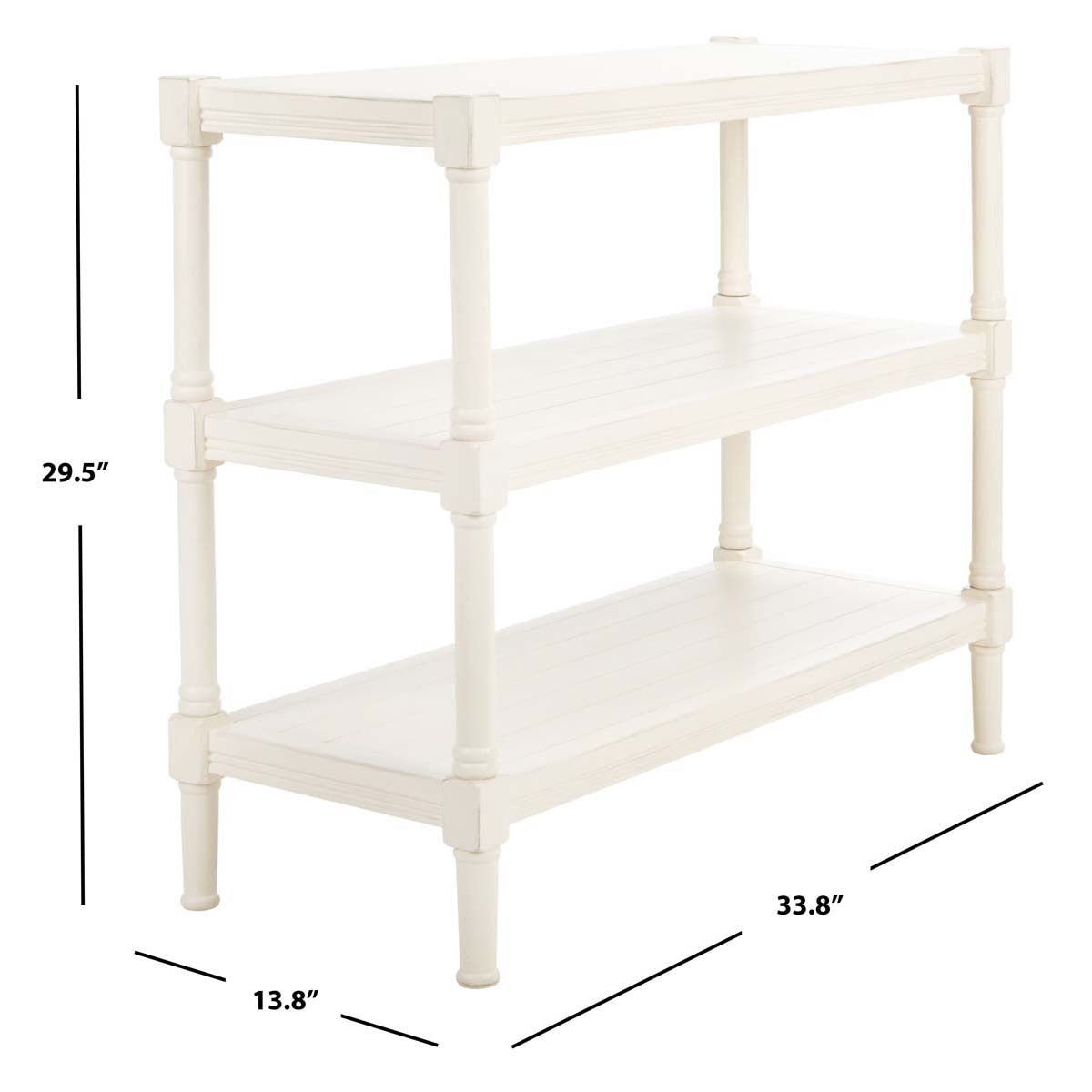 Safavieh Rafiki 3 Shelf Console , CNS5715 - Distressed White