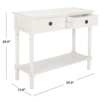 Safavieh Allura 2Drw Console Table, CNS5725 - Distressed White