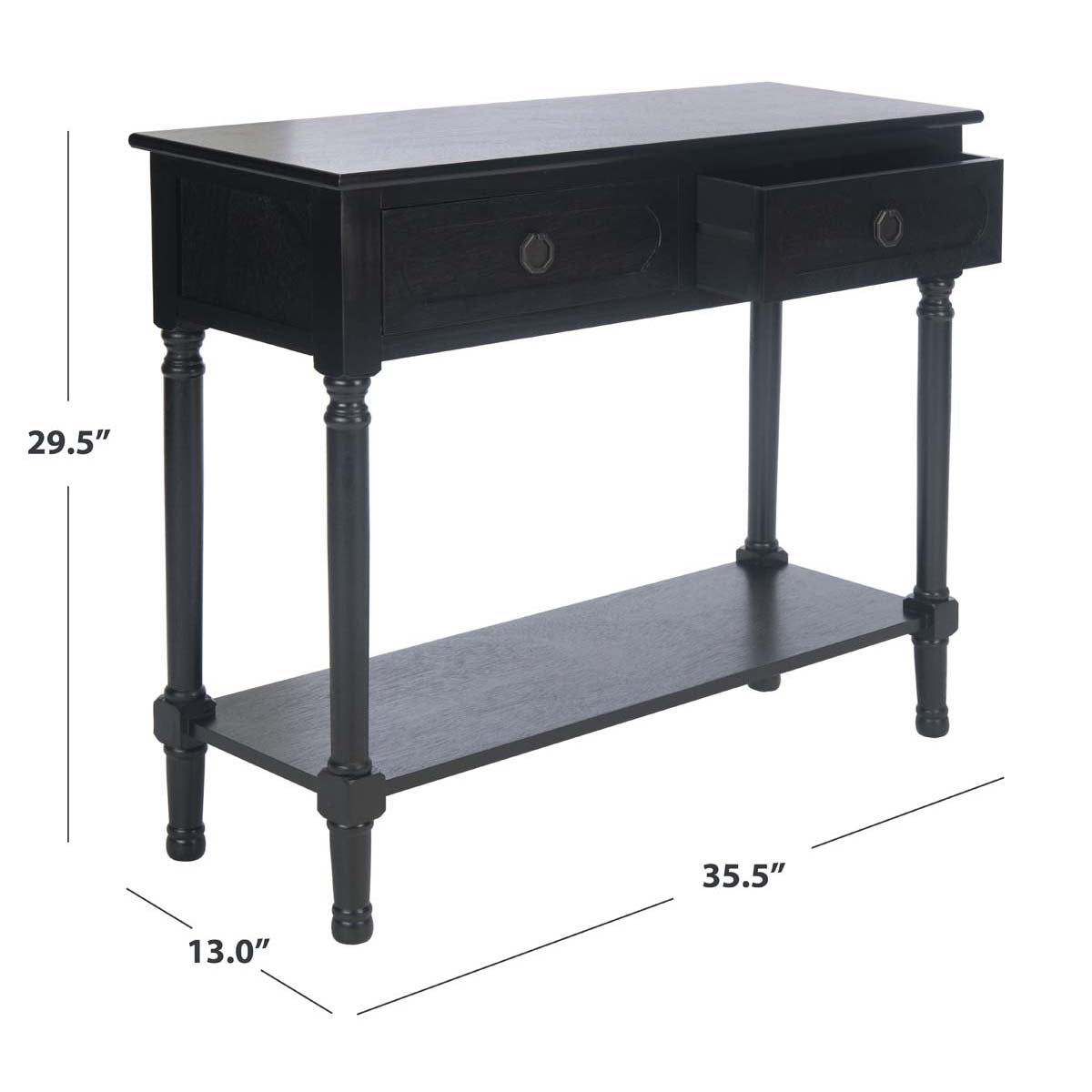 Safavieh Allura 2Drw Console Table, CNS5725 - Black