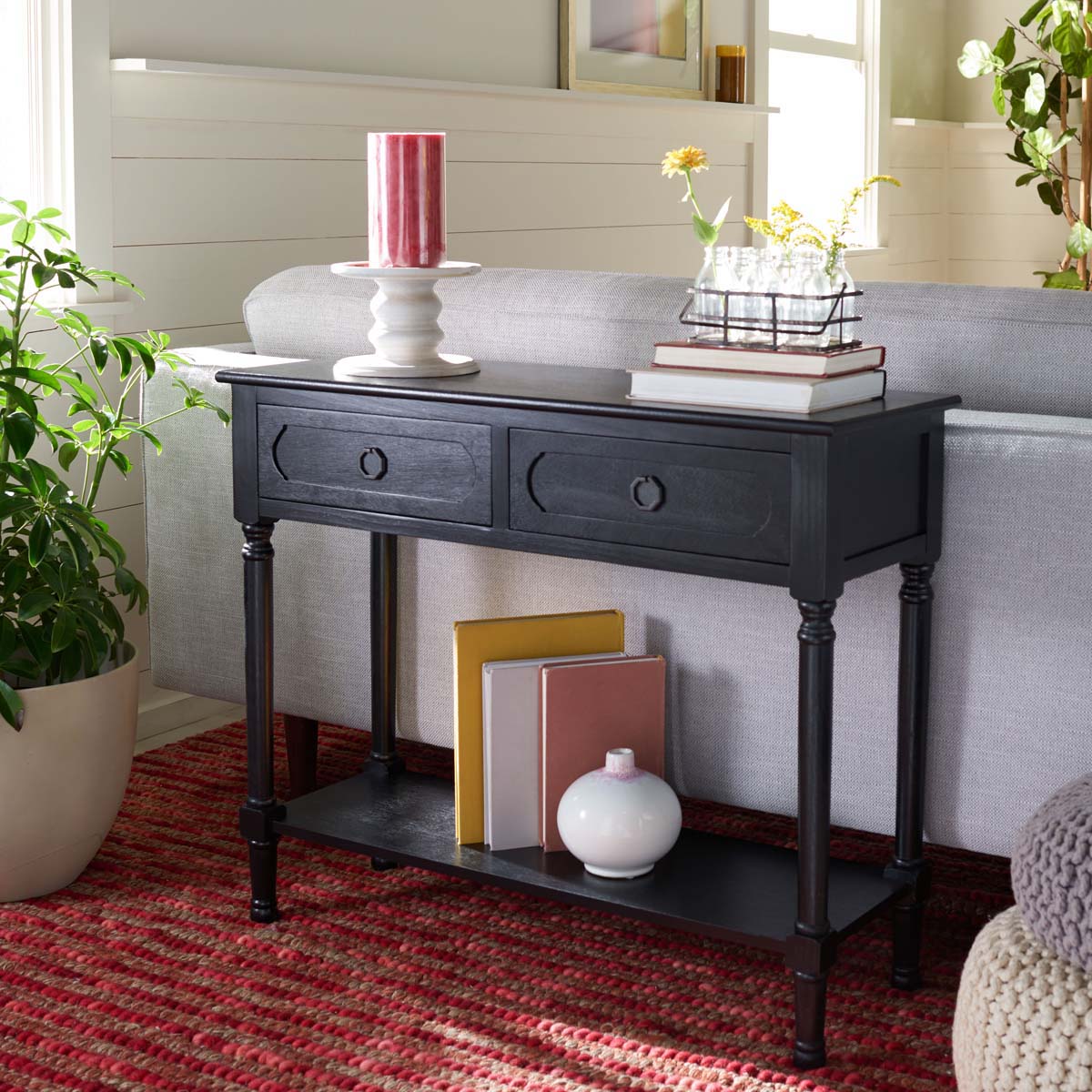 Safavieh Allura 2Drw Console Table, CNS5725 - Black