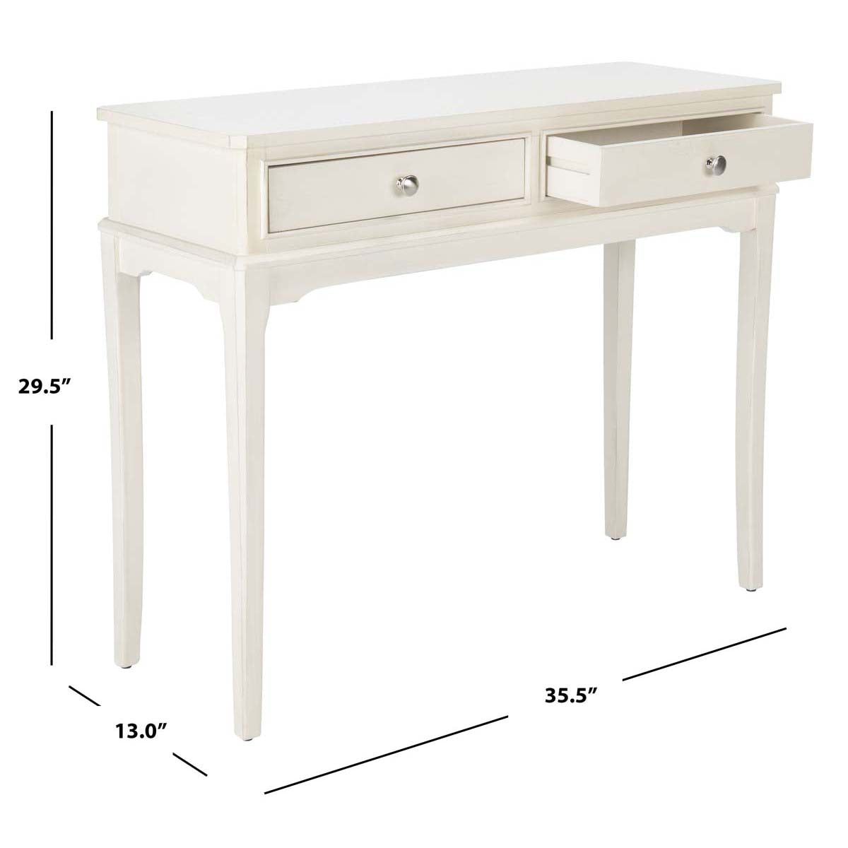 Safavieh Opal 2Drw Console Table, CNS5726 - Distressed White