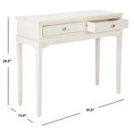 Safavieh Opal 2Drw Console Table, CNS5726 - Distressed White