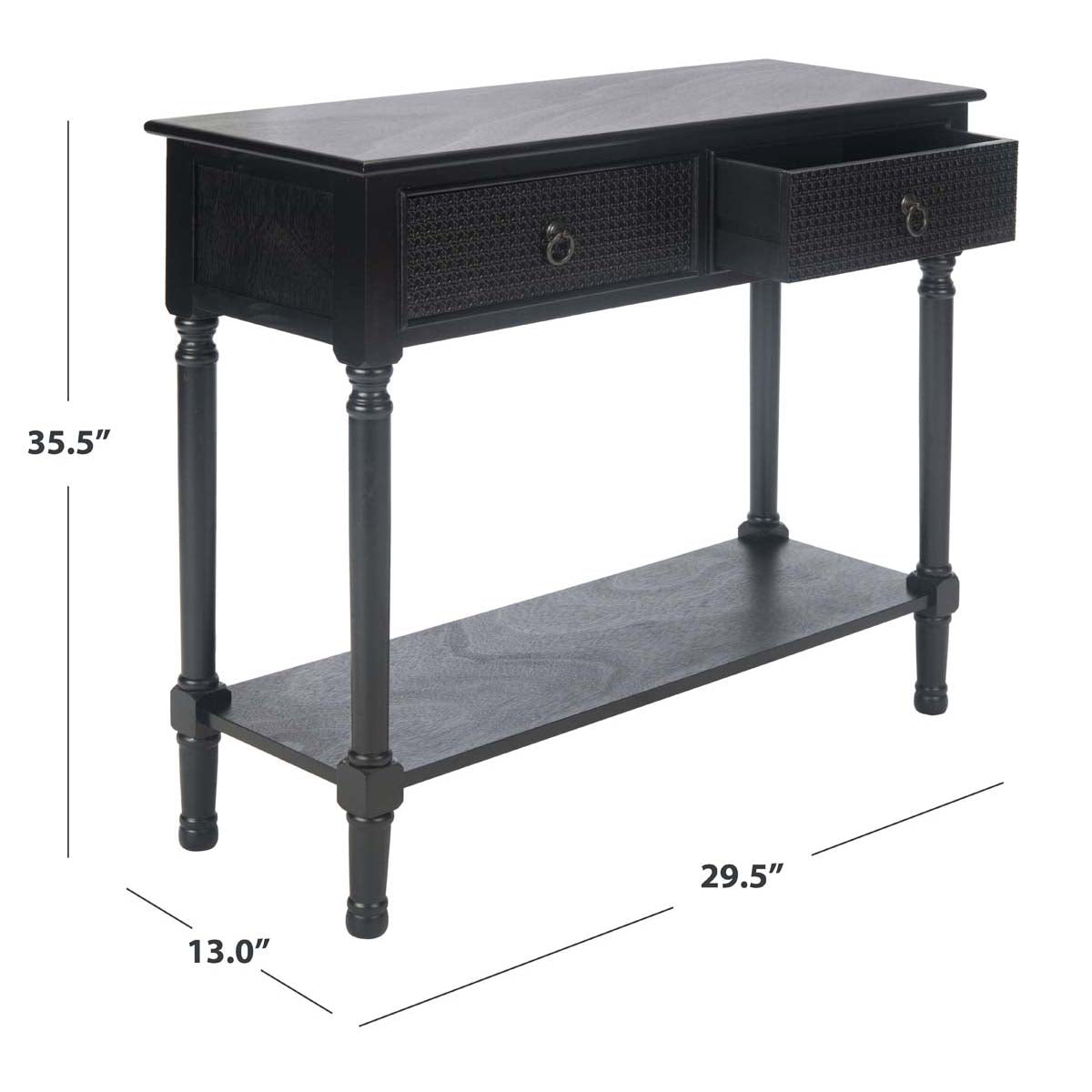 Safavieh Haines 2Drw Console Table, CNS5727 - Black