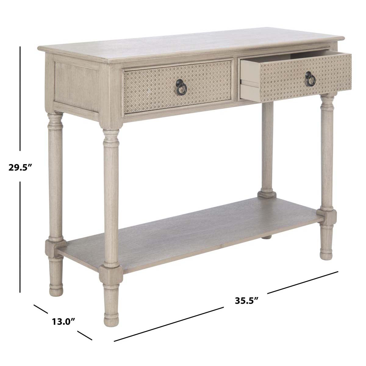 Safavieh Haines 2Drw Console Table, CNS5727 - Greige