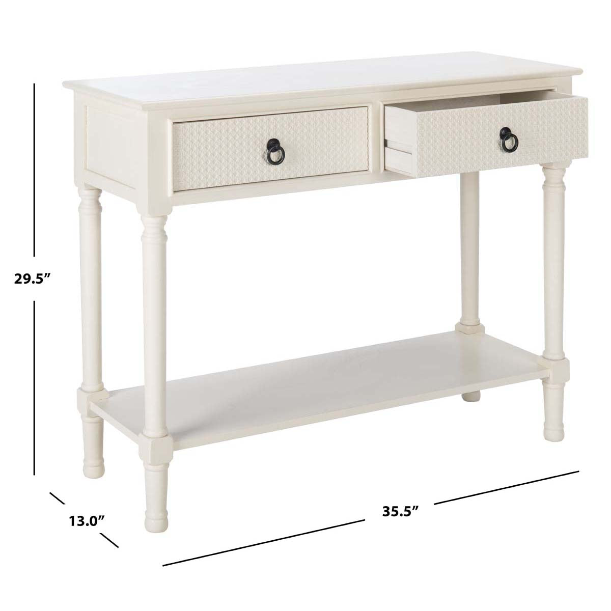 Safavieh Haines 2Drw Console Table, CNS5727 - White