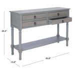 Safavieh Haines 4Drw Console Table, CNS5728 - Distressed Grey