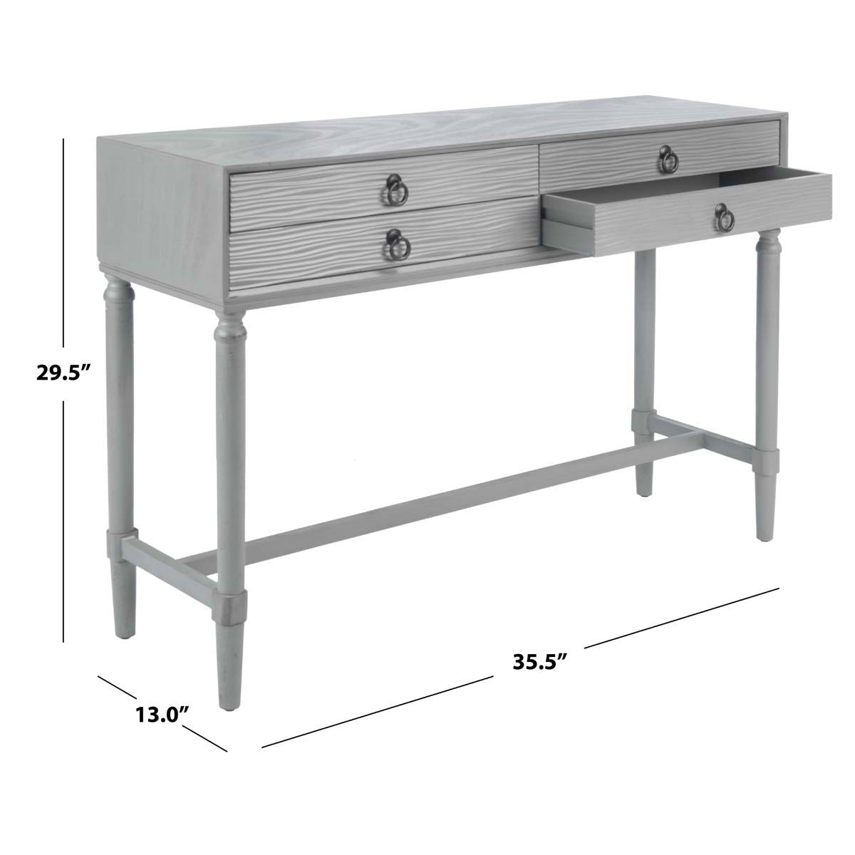 Safavieh Aliyah 4Drw Console Table, CNS5730 - Distressed Grey
