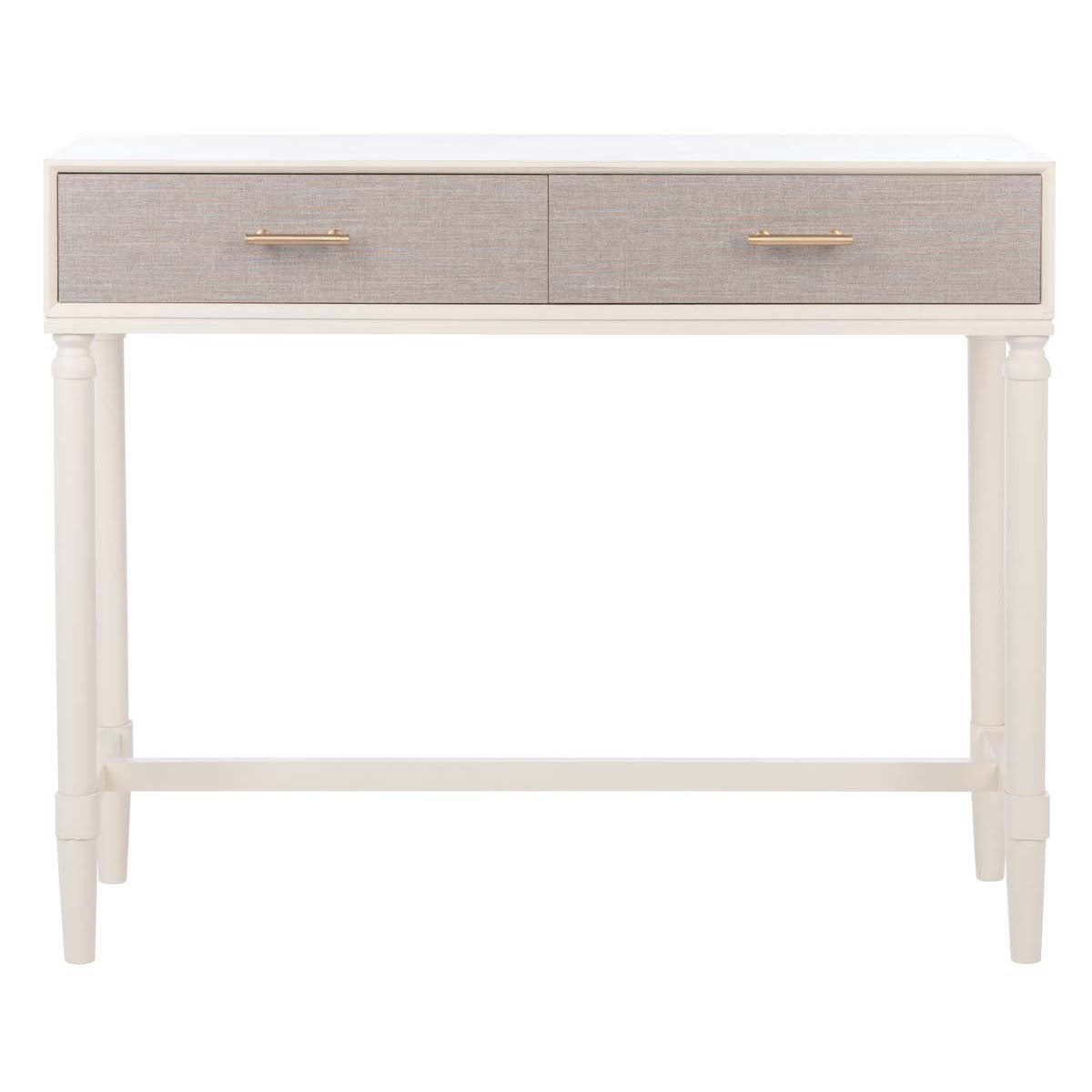 Safavieh Estella 2Drw Console Table , CNS5731 - Distrssed White
