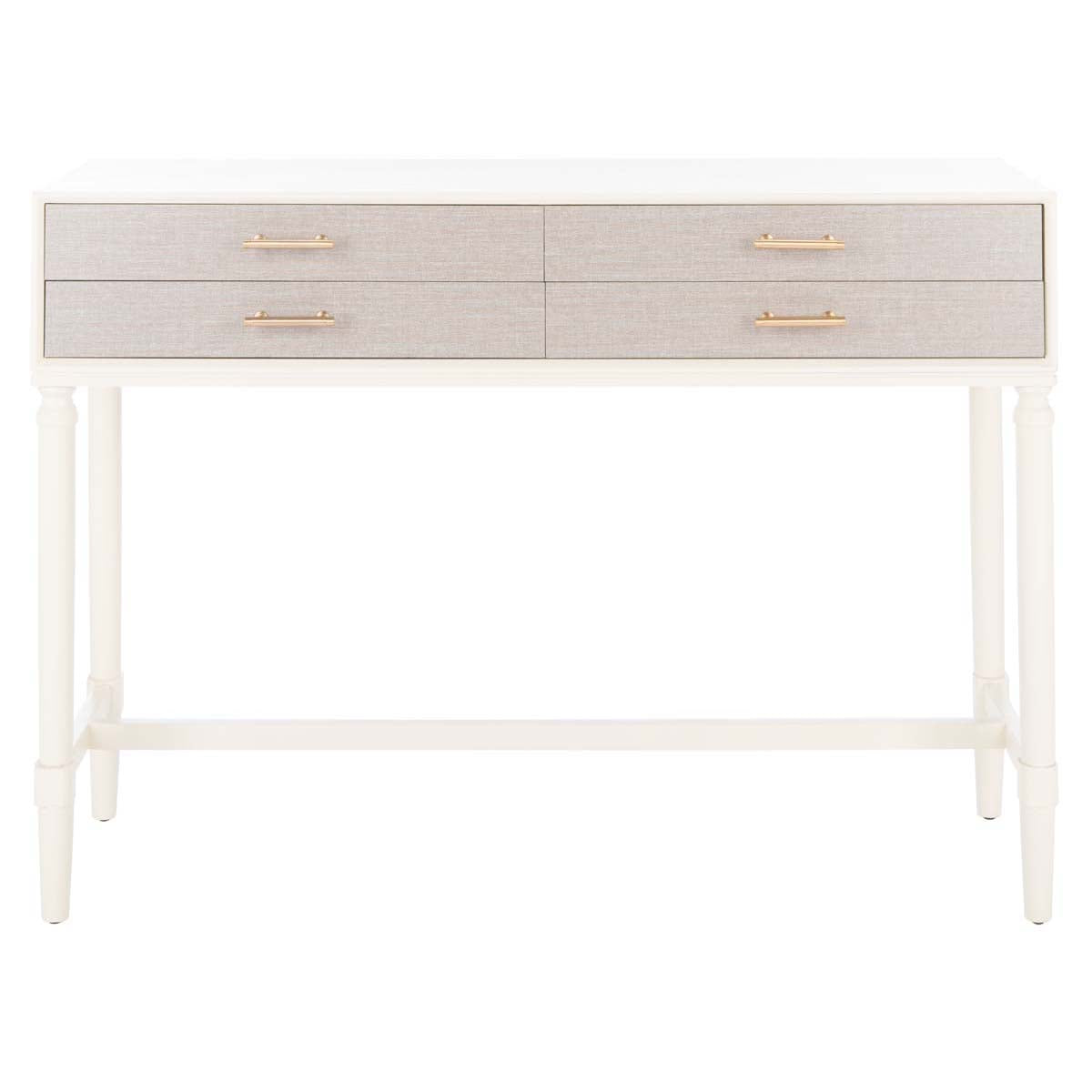 Safavieh Estella 4Drw Console Table , CNS5732 - Distrssed White