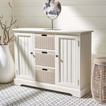 Safavieh Landers 2Dr & 3 Removable Baskets , CNS5736 - Distressed / White