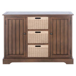 Safavieh Landers 2Dr & 3 Removable Baskets, CNS5736 - Brown W / Natural Baskets