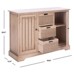 Safavieh Landers 2Dr & 3 Removable Baskets, CNS5736 - Sand W / Natural Baskets