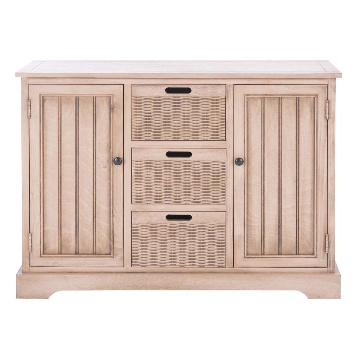 Safavieh Landers 2Dr & 3 Removable Baskets, CNS5736 - Sand W / Natural Baskets