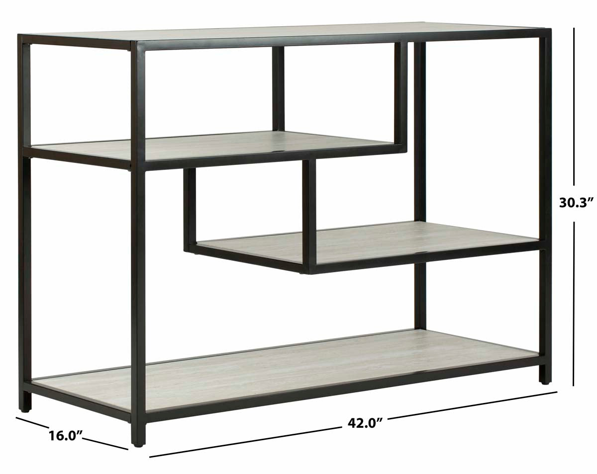 Safavieh Reese Geometric Console Table , CNS6203 - Beige / Matte Black
