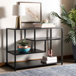 Safavieh Reese Geometric Console Table , CNS6203 - Black / Matte Black