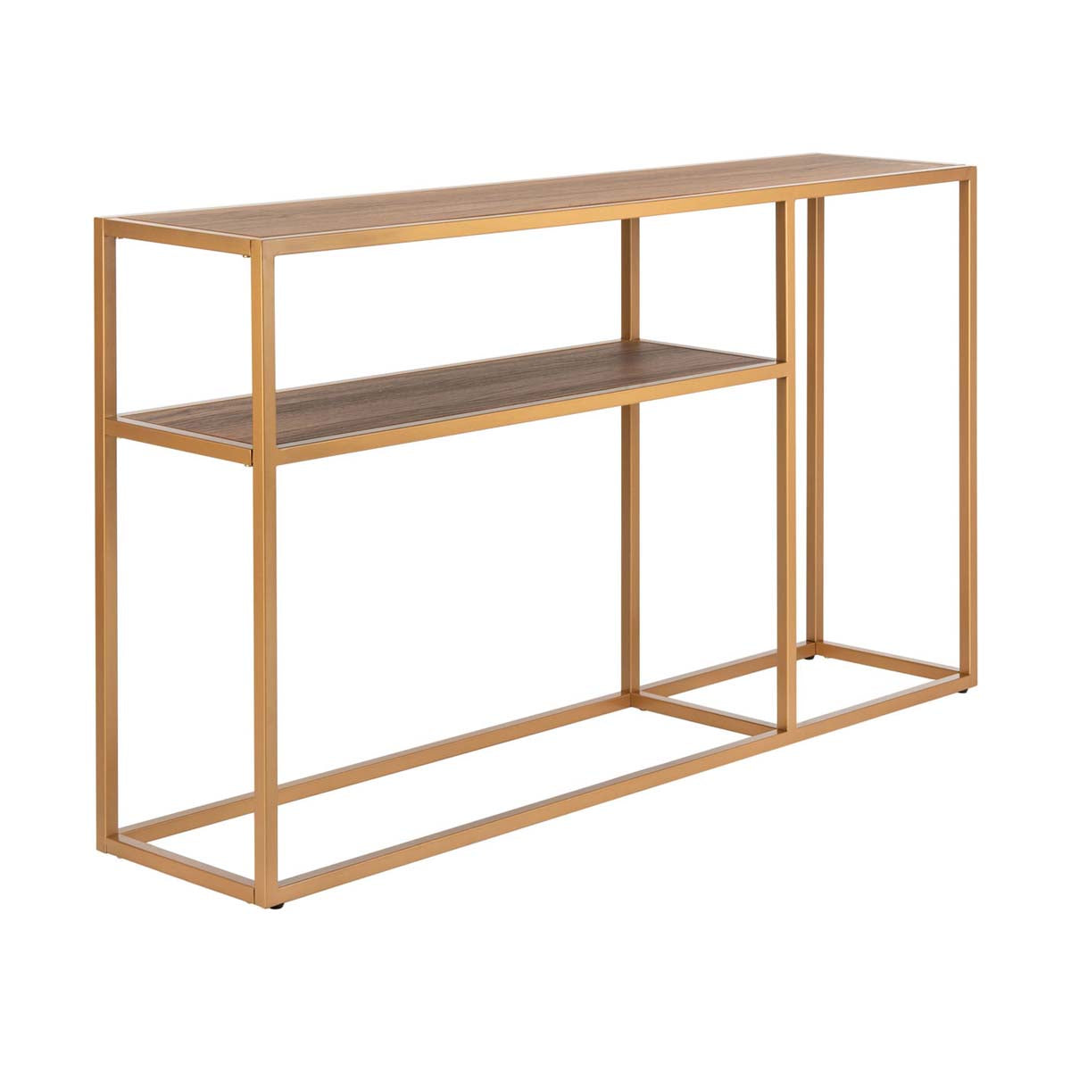 Safavieh Octavia Console Table , CNS6205 - Walnut/Gold
