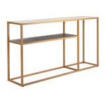 Safavieh Octavia Console Table , CNS6205 - Beige Faux Stone/Black Faux Granite/Gold