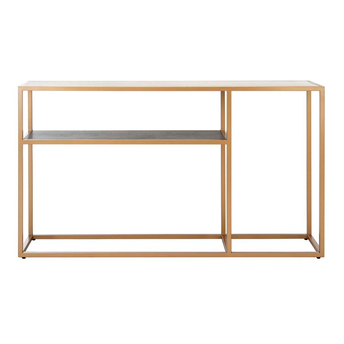 Safavieh Octavia Console Table , CNS6205 - Beige Faux Stone/Black Faux Granite/Gold