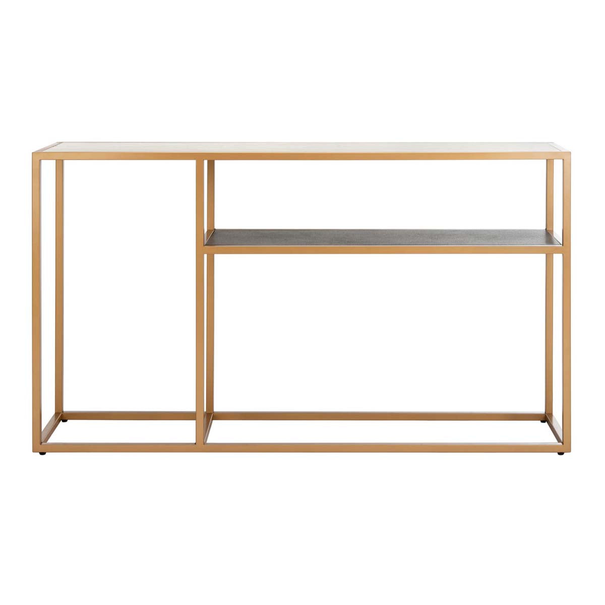 Safavieh Octavia Console Table , CNS6205 - Beige Faux Stone/Black Faux Granite/Gold