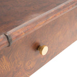 Safavieh Tudor 2 Drawer 1 Shelf Console Table , CNS6600 - Dark Brown / Gold