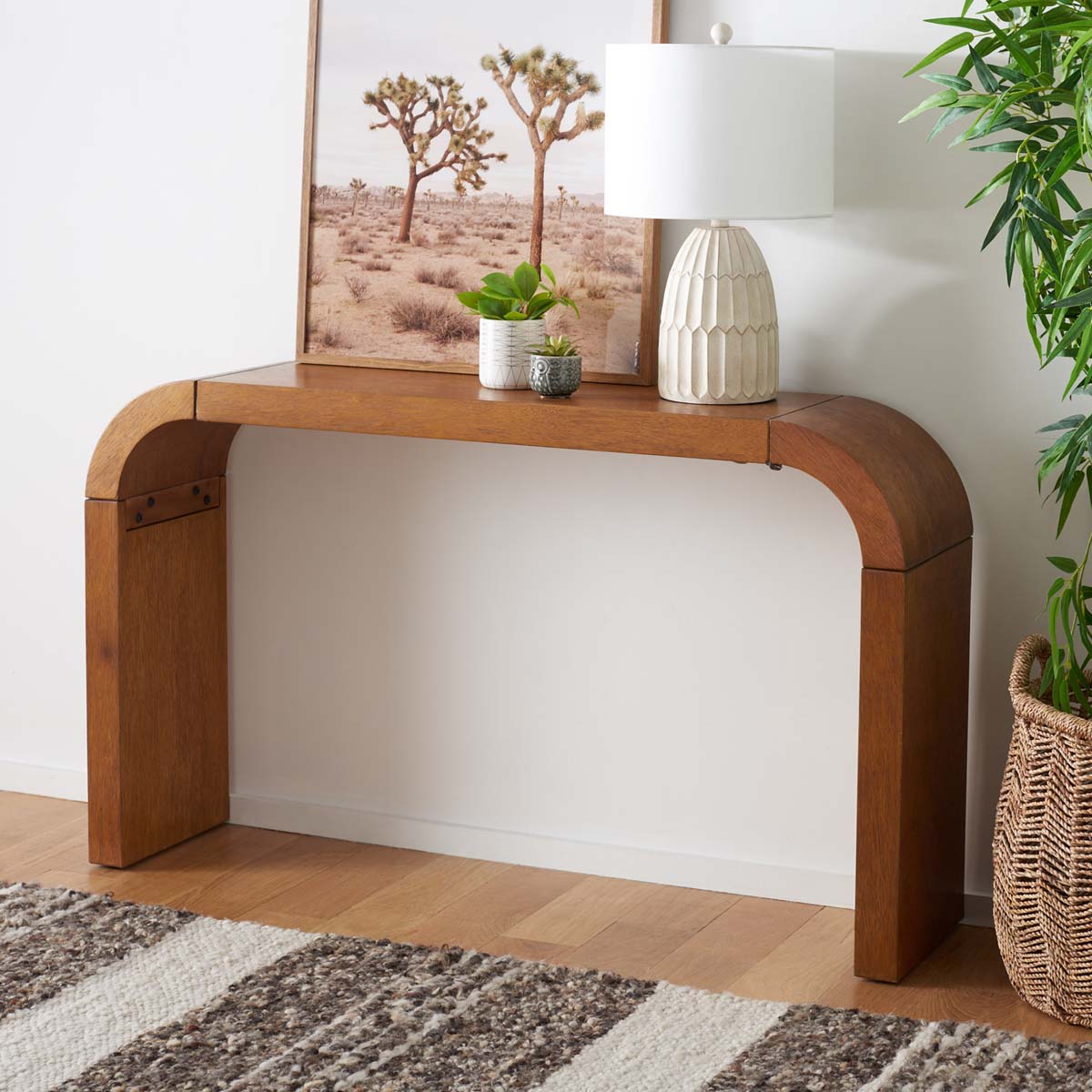 Safavieh Liasonya Curved Console Table , CNS6604 - Natural