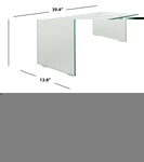 Glass/Natural Wood Shelf - Glass/Natural Wood Shelf