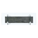 Glass/Black Oak Shelf - Glass/Black Oak Shelf