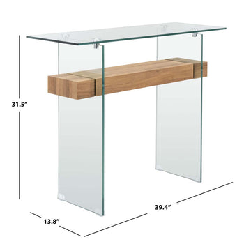 Glass/Natural Brown Shelf