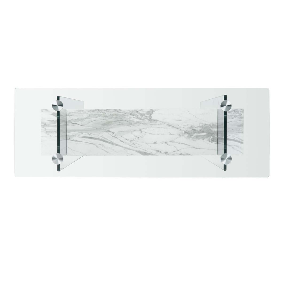 Glass/Faux White Marble - Glass/Faux White Marble