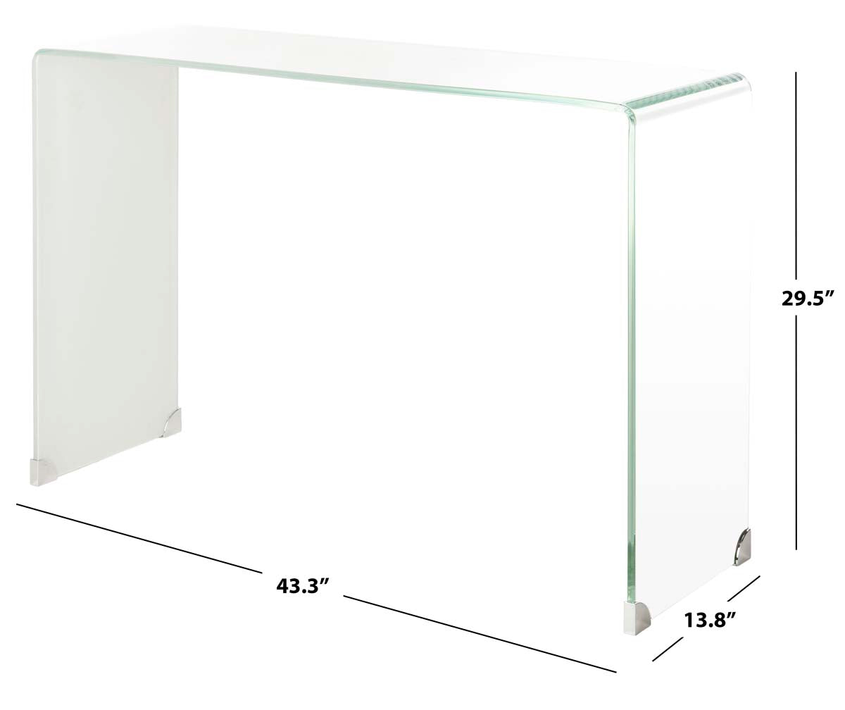 Safavieh Crysta Ombre Glass Console Table , CNS7300 - Clear/White