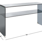 Safavieh Dash Tempered Glass 1 Shelf Console Table , CNS7302 - Clear / Grey