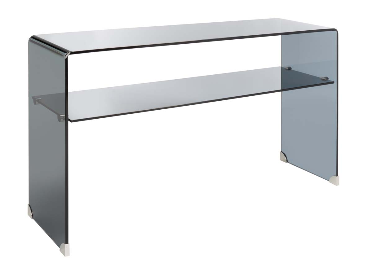 Safavieh Dash Tempered Glass 1 Shelf Console Table , CNS7302 - Clear / Grey