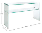 Safavieh Dash Tempered Glass 1 Shelf Console Table , CNS7302 - Clear