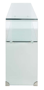 Safavieh Dash Tempered Glass 1 Shelf Console Table , CNS7302 - Clear