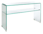 Safavieh Dash Tempered Glass 1 Shelf Console Table , CNS7302 - Clear