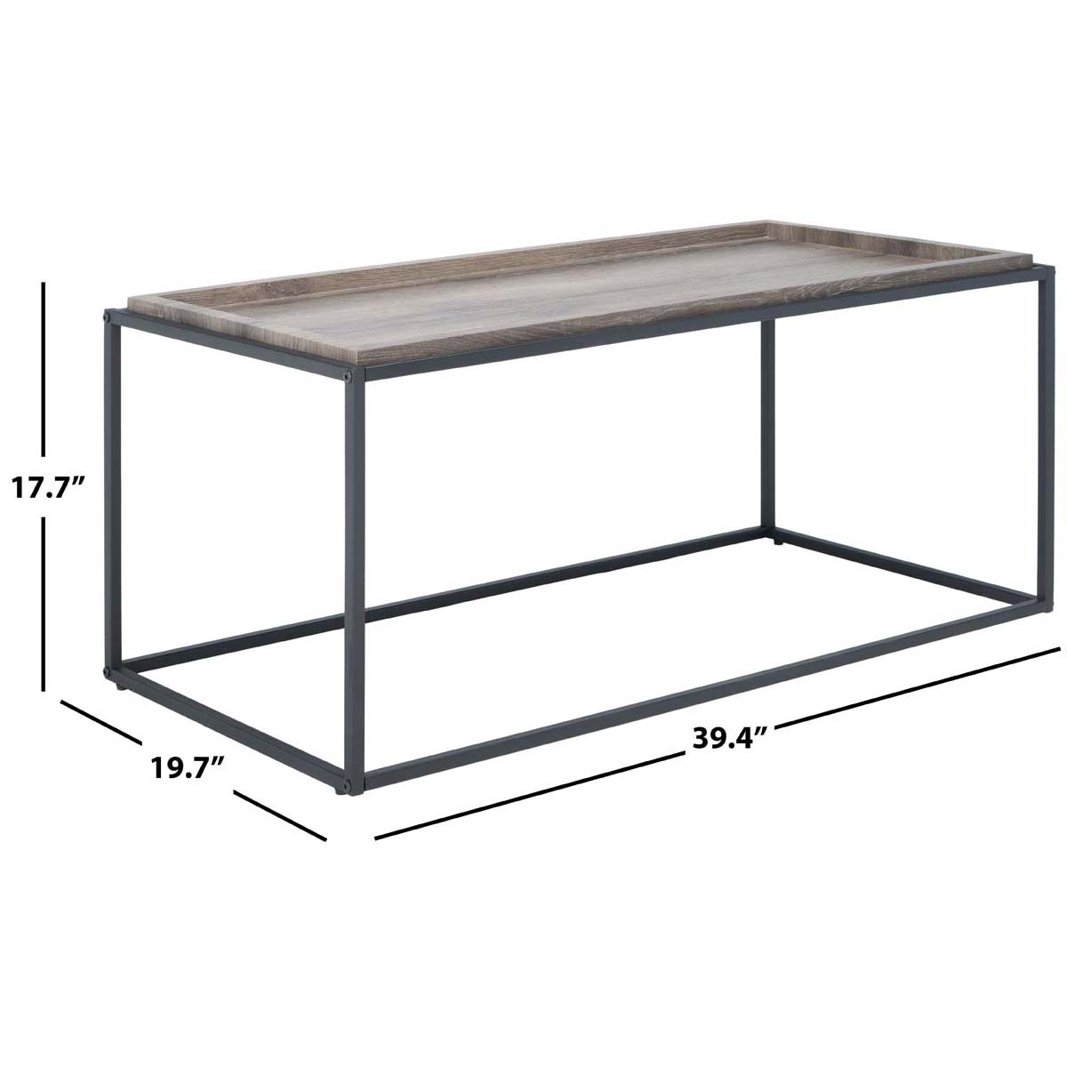 Safavieh Andey Coffee Table  , COF2001 - Brown / Black