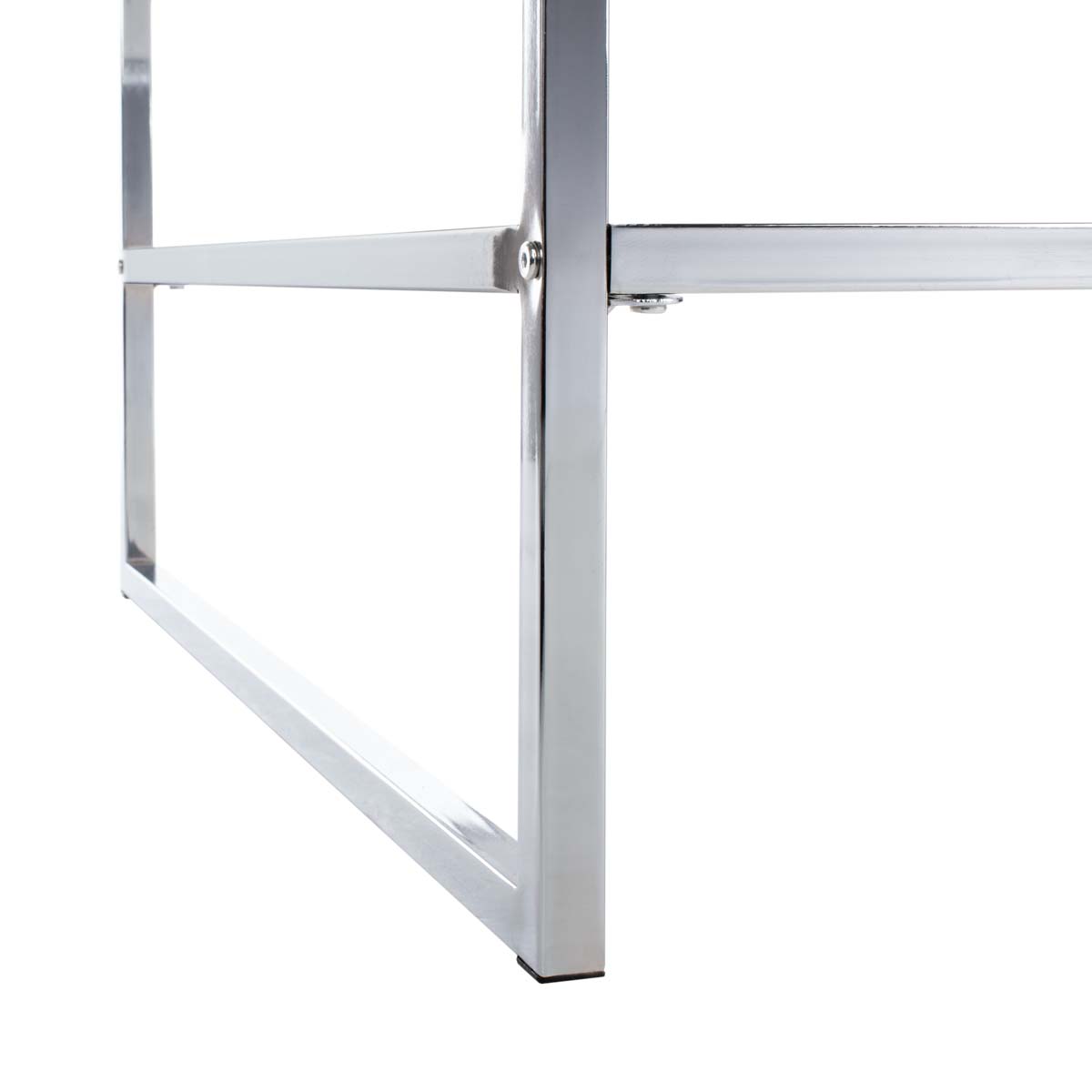 Safavieh Aliza 2 Tier Square Coffee Table , COF2200 - White Lacquer/Chrome