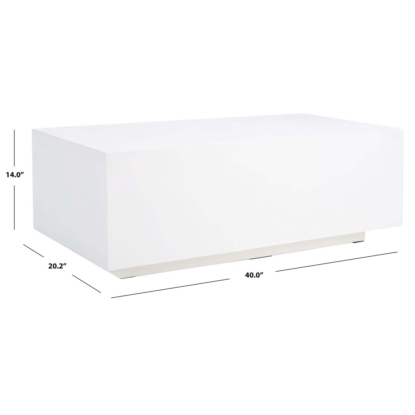 Safavieh Ezro Faux Concrete Coffee Table , COF3002 - White
