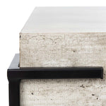 Safavieh Eli Square Coffee Table , COF4200 - Light Grey Faux Concrete/Black