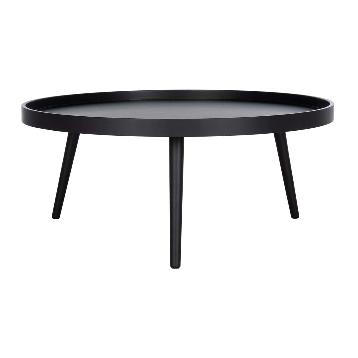 Safavieh Fritz Round Tray Top Coffee Table , COF4204 - Black