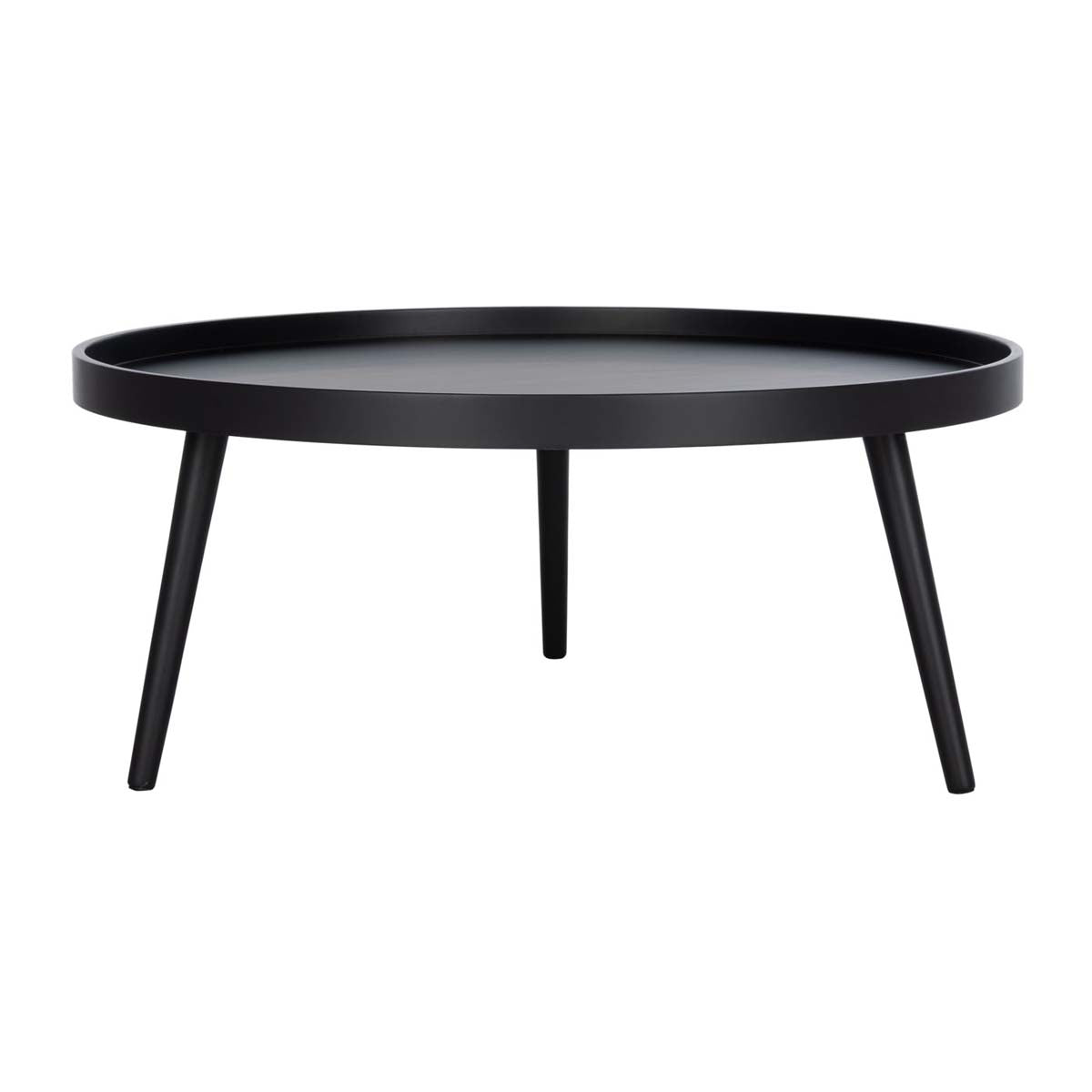 Safavieh Fritz Round Tray Top Coffee Table , COF4204 - Black