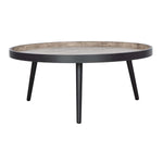 Safavieh Fritz Round Tray Top Coffee Table , COF4204 - Light Grey/Black